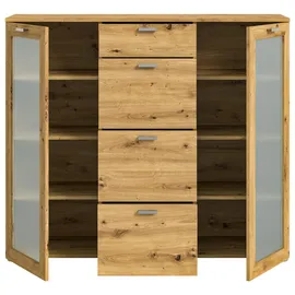 inn.furn Kommode Eiche Artisan 135 cm, Soft-Close-Funktion Dante
