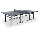 Joola Tischtennisplatte Outdoor J100A - Profi Tischtennistisch 4 MM Aluminium Wetterfest Klappbar, anthrazit/blau, 274 x 152,5 x 76 cm