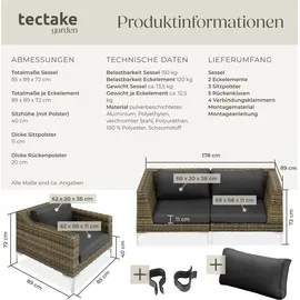 Tectake Villanova Loungeset grau