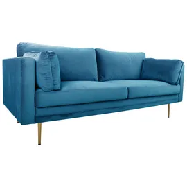 VCM Boom Sofa 3 Personen velour blau.