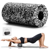 EVEREST Fitness Faszienrolle 30 cm mittel-hart in schwarz/weiß inkl. Booklet - Professionelle Faszien Rolle für Rücken und Wirbelsäule, Foam Roller, Massagerolle, Fitness Rolle, Yoga Massageroller
