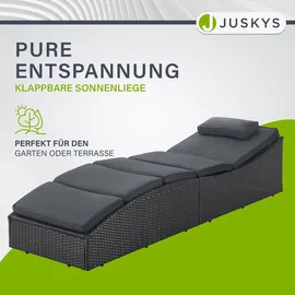 Juskys Faltbare Sonnenliege Lamia Schwarz
