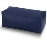 Green Bean Green Bean® Sitzhocker aus Kunstleder - Pouf mit EPS Perlen Füllung - 70x33x28cm - perfekte Ergänzung zum Sitzsack - Sitzwürfel Fußhocker Dunkelblau