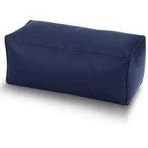 Green Bean Green Bean® Sitzhocker aus Kunstleder - Pouf mit EPS Perlen Füllung - 70x33x28cm - perfekte Ergänzung zum Sitzsack - Sitzwürfel Fußhocker Dunkelblau