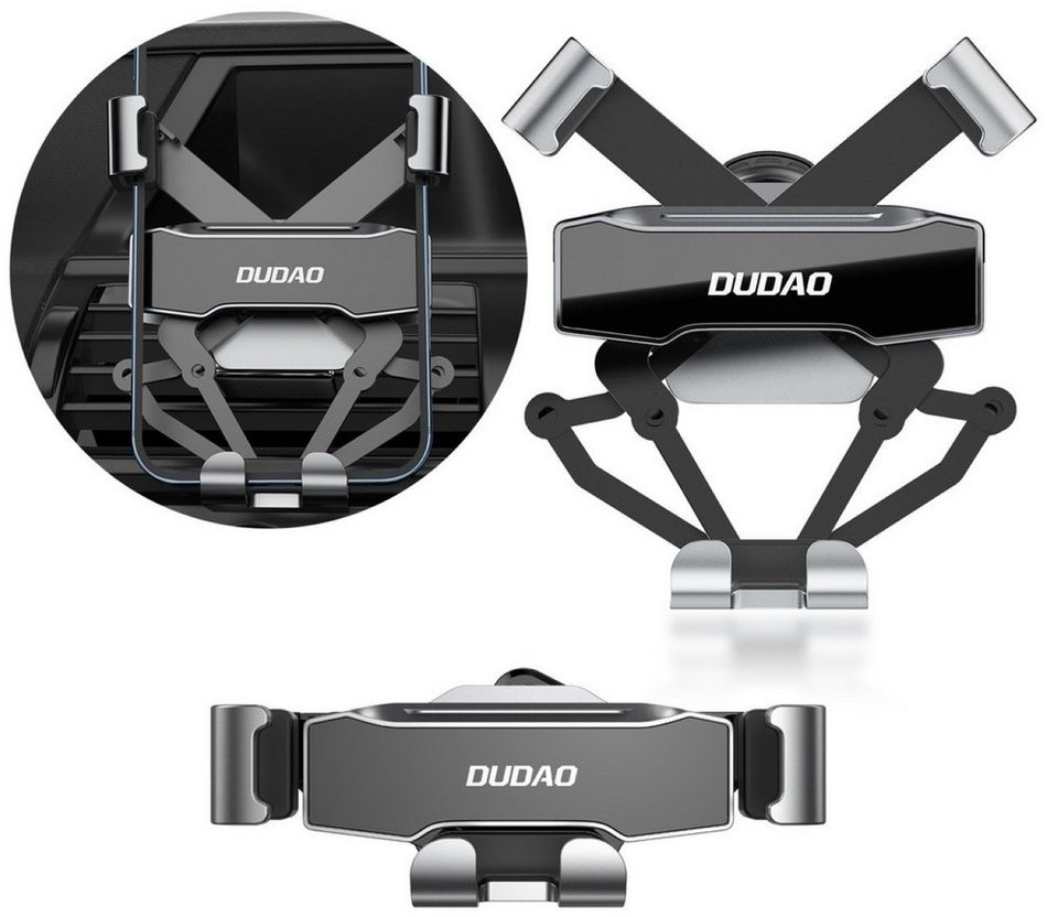 Dudao Gravity Auto-Smartphone-Halter Schwarz 360° drehbar aus Silikon Handy-Halterung, (1-tlg)