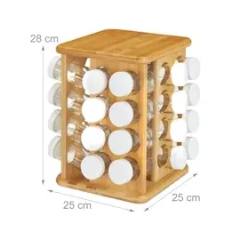 Relaxdays Gewürzkarussell XXL braun