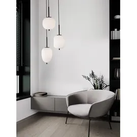 Nova Luce Lato 1-flg. 60 cm schwarz, weiß