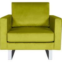 Alte Gerberei Sessel »Velina«, mit Metallkufen grün