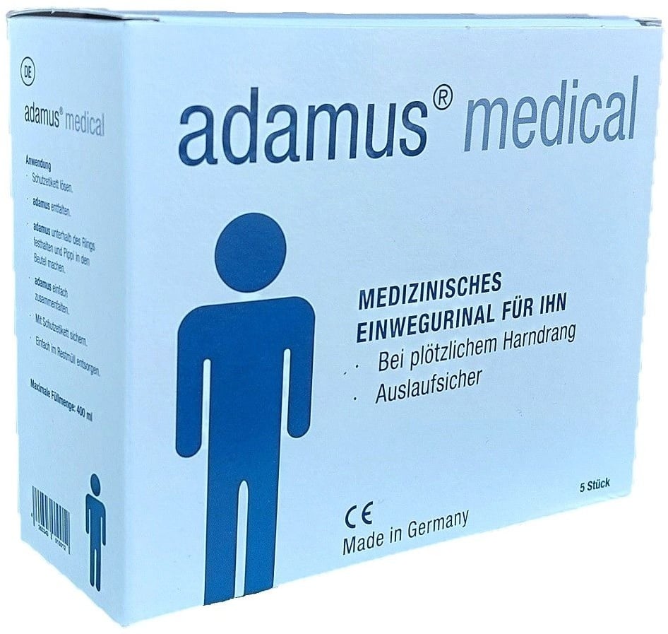 adamus® Taschen- Örtchen Notfall- WC für Männer 5 St