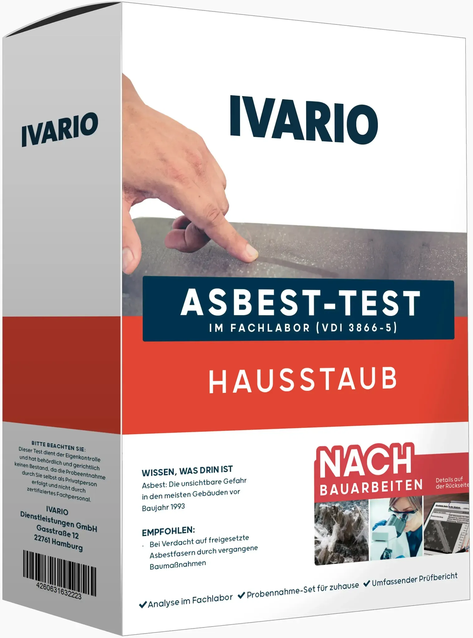 Asbest-Test Hausstaub - Expressanalyse