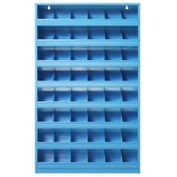 PROREGAL® Kleinteilemagazin Schüttenregal mit 48 Fächer zur Wandbefestigung, Blau blau