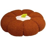 Surwin Stuhlkissen Rund Pumpkin Sitzkissen Rund Bequemes Bodenkissen, Sitzkissen Boden gartenmöbel-Kissen, für Indoor und Outdoor (45cm,Braun)