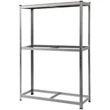 Goplus - Garagenregal Reifenregal Lagerregal Reifenstaender Werkstattregal Schwerlastregal, aus Stahl, silbern,120x40x180cm