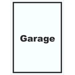 Garage Schild mit Text Auto Stellplatz hochkant A4 (210x297mm)