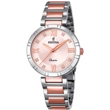 Festina Damen Analog Quarz Uhr mit Edelstahl Armband F16937/E