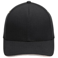 Flexfit® Ripstop Sandwich Cap 6 Panel Sandwich Cap mit leicht strukturierter Oberfläche schwarz/braun, Gr. L/XL