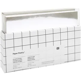 Rico Design Kartenset Spiegelkarton/Perlmutt silber, B6 FSC MIX
