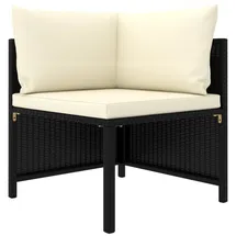 vidaXL 4-Sitzer-Gartensofa schwarz 313515