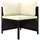 vidaXL 4-Sitzer-Gartensofa schwarz 313515