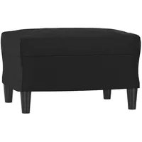 vidaXL Fußhocker Kunstleder 60 x 50 x 41 cm Schwarz