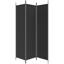 vidaXL 3-tlg. Paravent Schwarz 150x200 cm Stoff