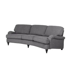 Soho Couch Flachgewebe 3-Sitzer Grau