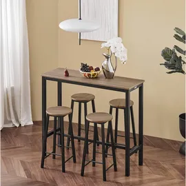 SoBuy Bartisch 120 x 40 x 100 cm Schwarz