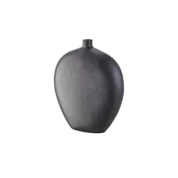 Vase , braun , Maße (cm): B: 31 H: 36 T: 8