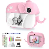 TIATUA Kinderkamera Sofortbildkamera,Digitalkamera für Kinder mit Druckpapier & 32G Karte,VideoKamera mit 2,4" Bildschirm,Fotokamera Sofortbilder,Geschenk für Kinder 3-12 Jahren