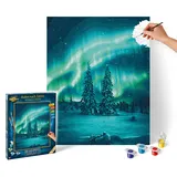 Schipper 609130813 - Malen nach Zahlen Polarlichter MNZ, 40x50 cm