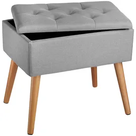 Tectake Sitzbank Ranya Gepolstert Grau 51 x 37,5 x 45,5 cm