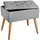 Tectake Sitzbank Ranya Gepolstert Grau 51 x 37,5 x 45,5 cm