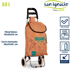 San Ignacio KINVARA - Einkaufswagen „Organic“ 30x20x55cm
