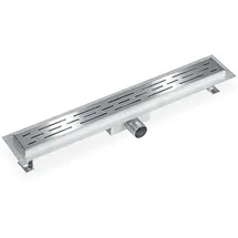 Tectake tectake® Duschrinne, aus Edelstahl, Inklusive Geruchsstop und Haarsieb, einfache Reinigung