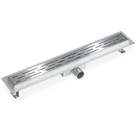Tectake tectake® Duschrinne, aus Edelstahl, Inklusive Geruchsstop und Haarsieb, einfache Reinigung