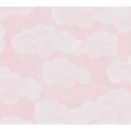 ascreation A.S. Création Kinderzimmer-Tapete Lilly & Luis - Strapazierfähige Vliestapete in Wolken-Optik - 10,05 m x 0,53 m - Rosa, Weiß - Made in Germany – 771432