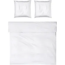 Möve Noblesse Bettwäsche-Set 200x200 cm + 2 * 80x80 cm aus 100% Baumwolle, White/Champagne