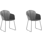 Beliani Esszimmerstuhl, Schwarz, Metall, 1-Sitzer, 58x85x54 cm, Esszimmer, Stühle, Esszimmerstühle, Armlehnenstühle