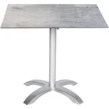 ACAMP Gartentisch Acaplan HPL 80x80cm Platin-Cemento 80 cm x 80 cm