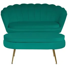 SalesFever Clam oval grün/gold