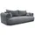 Deine Möbel 24 Schlafsofa BAKU Sofa Couch Bouclé-Stoff 247x90 cm Wohnzimmer, Creme Beige Hellgrau Grau Dunkelgrau Graubeige 2 Teile, mit Schlaffunktion grau