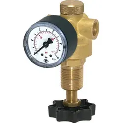 Riegler Druckregler für Wasser, inkl. Manometer, G 1/4, 0,5 - 10 bar
