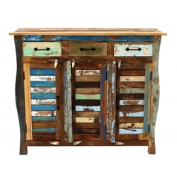 Kommode Retro 120x100x45 aus recyceltem Mangoholz