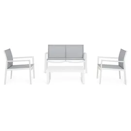 BIZZOTTO Tisch 'atlantic' Aus Aluminium Mit Platte Für Garten Und Veranda 188 Cm -weiß / Tisch + 6 Stühle