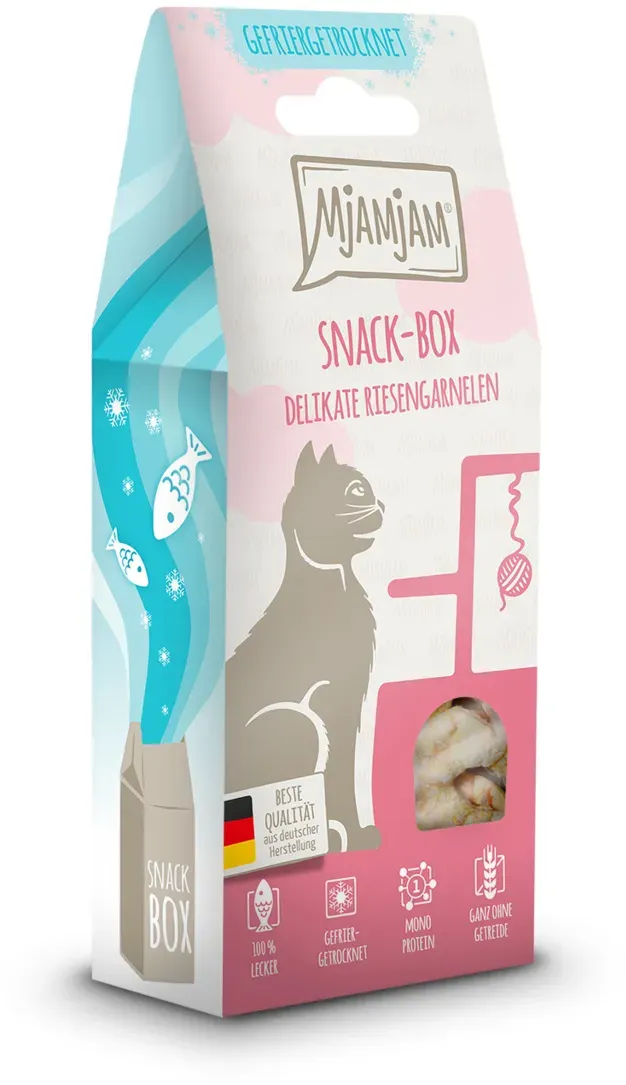 MJAMJAM leckere Snackbox 35g Katzensnack Delikate Garnele x1