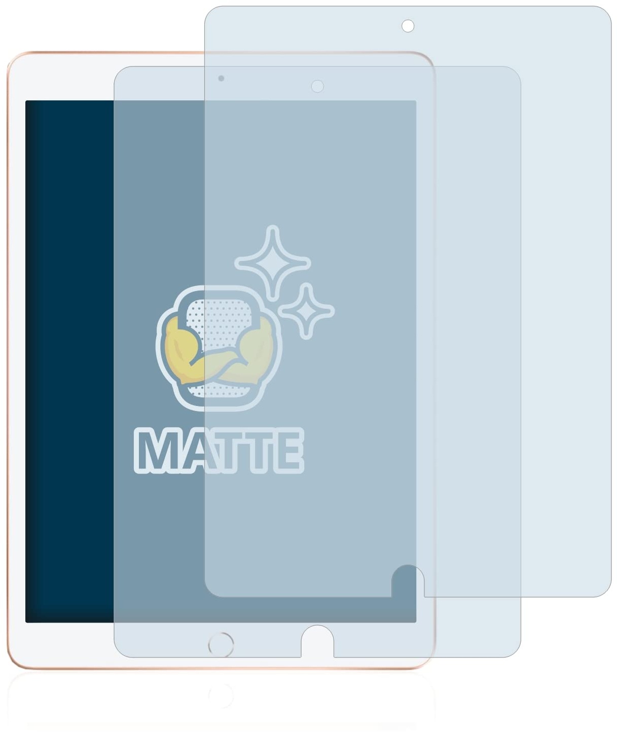 BROTECT Entspiegelungs-Schutzfolie für Apple iPad WiFi 10.2" 2019/2020 (2 Stück) Matte Displayschutz-Folie, Anti-Reflex, Anti-Fingerprint