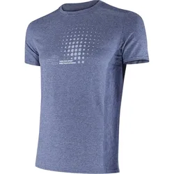 Technisches Kurzarm-T-Shirt Herren Fitness Running Cardio Melange Blau Medium