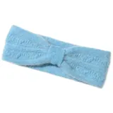 Modassori Damen-Mode Stirnband Artikelname Sophia, Wolle Angora Kaschmir einfarbig Blau trendy Kollektion 2024