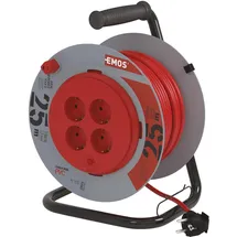 EMOS Kabeltrommel mit fester Mitte 25 m, Schuko Ip20