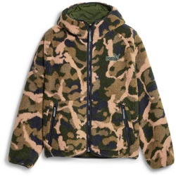 PUMA Sherpa Hooded Print Winterjacke Herren 31 - myrtle XL